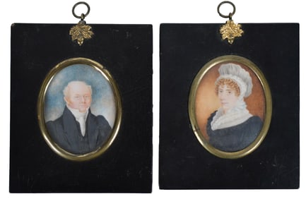 19TH C. PORTRAITS, HANNAH NEALE & JOHN DALTON.