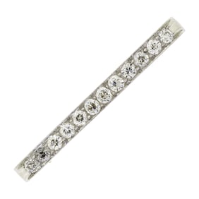 ANTIQUE PLATINUM & 18K GOLD DIAMOND BAR PIN.