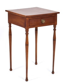 FEDERAL FLAME BIRCH ONE DRAWER STAND.