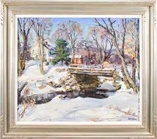 FREDERICK L. SEXTON OIL, WINTER LANDSCAPE.
