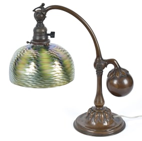 TIFFANY STUDIOS COUNTERBALANCE LAMP.