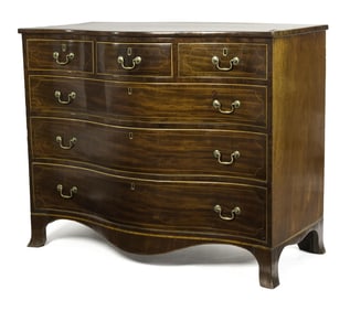 ENGLISH GEORGIAN SERPENTINE CHEST.