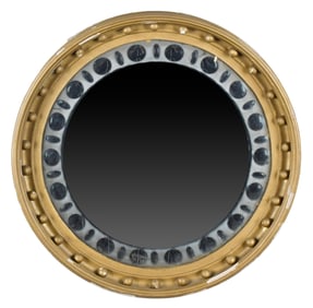 ENGLISH REGENCY WHEELDON‘S PATENT BULLSEYE MIRROR.