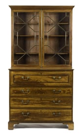 ANTIQUE ENGLISH GEORGIAN ROSEWOOD BUTLERS SECRETARY.