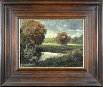 LATE 19TH C. GERMAN OIL, LANDSCAPE.