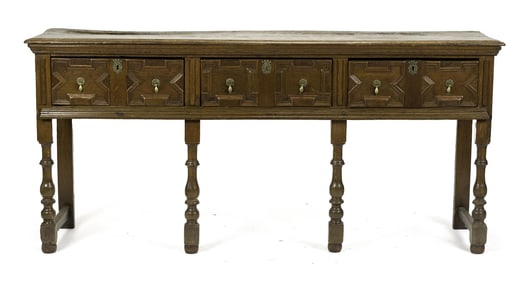 18TH C. JACOBEAN SIDEBOARD.