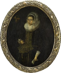 18TH C. OIL ON CANVAS, AFTER LUCAS DE HUSE.