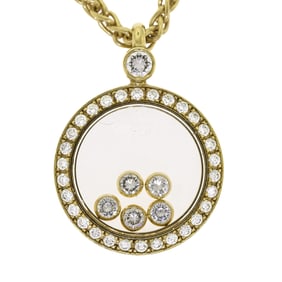 18K GOLD CHOPARD HAPPY DIAMOND NECKLACE.