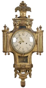 JOHAN NYBERG, SWEDEN, GILT WALL CLOCK.