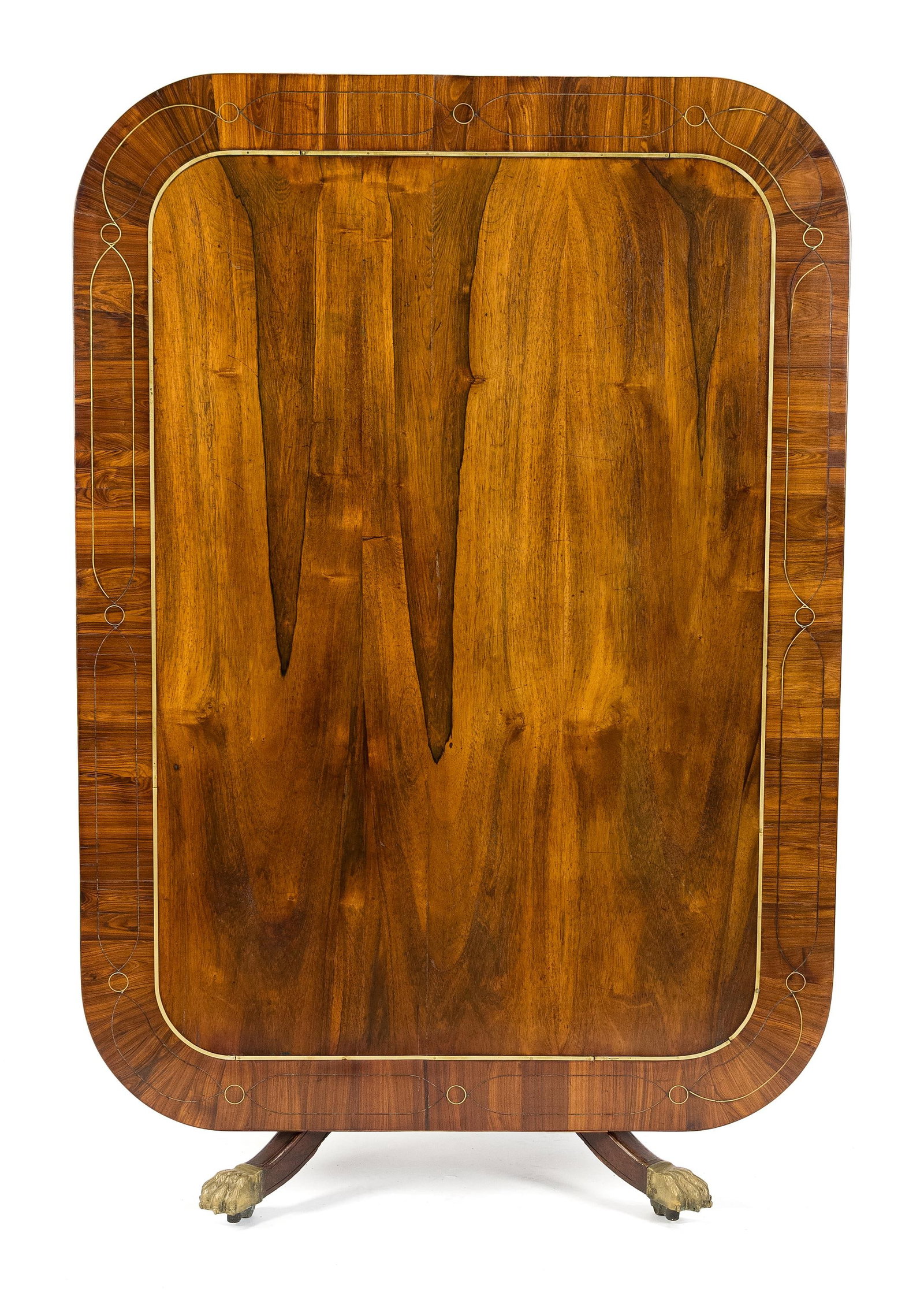 GREAT REGENCY INLAID ROSEWOOD BREAKFAST TABLE. (1 of 11)