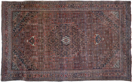 ANTIQUE ORIENTAL AREA RUG.