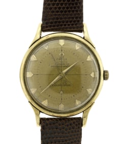 VINTAGE 18K GOLD OMEGA CONSTELLATION WRIST WATCH.