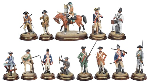 ROYAL DOULTON, SOLDIERS OF THE REVOULTION, 13PCS.