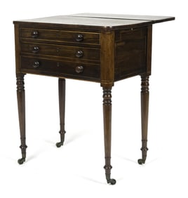 19TH C. INLAID REGENCY ROSEWOOD STAND.