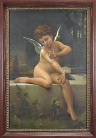 CHARLES ARMOR OIL, CUPID WITH BUTTERFLY.