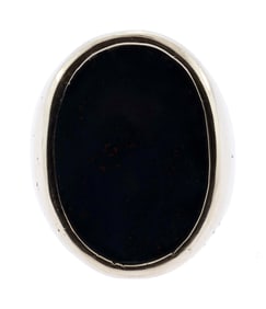 12K ROSE GOLD BLOODSTONE RING.