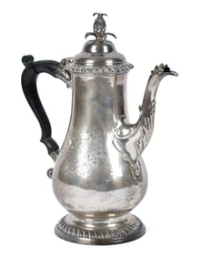 ENGLISH GEORGIAN STERLING COFFEE POT.