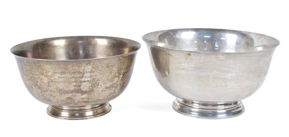 TIFFANY & LUNT STERLING BOWLS, 2 PCS.