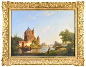 WILLIAM RAYMOND DOMMERSEN OIL, DUTCH LANDSCAPE.