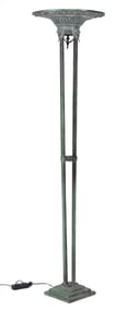 A 20TH C. EGYPTIAN REVIVAL BRONZE TORCHER.