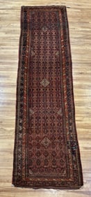 ANTIQUE ORIENTAL HALL RUNNER.
