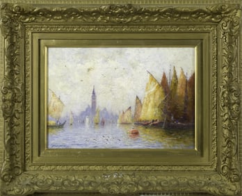 20TH C. OIL, VENETIAN CANAL.