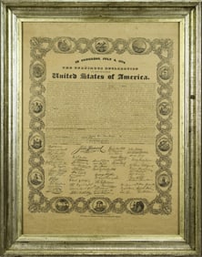 19TH C. DECLARATION OF INDEPENDENCE PRINT, BEWICK CO.