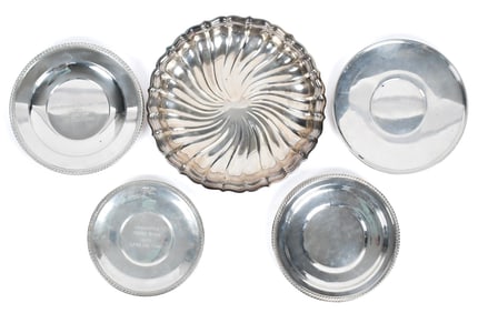 FIVE STERLING PLATES.