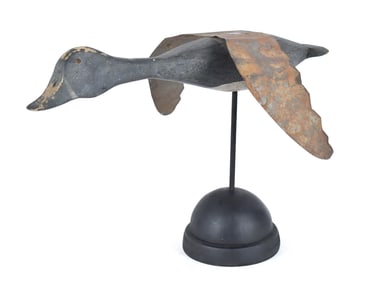 20TH C. STICK UP FLYING DUCK DECOY.