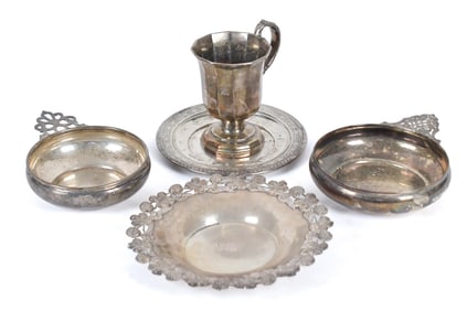 STERLING AND COIN SILVER, 5 PCS.