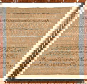 NEW HAMPSHIRE SAMPLER, HANNAH KINGSBURY KAIME.