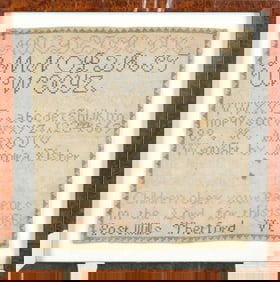 ALMIRA FISHER, VERMONT NEEDLEWORK SAMPLER.