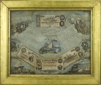 THE CONFEDERATE NOTE MEMORIAL, CHROMOLITHOGRAPH.