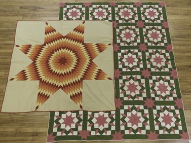 TWO ANTIQUE QUILTS.