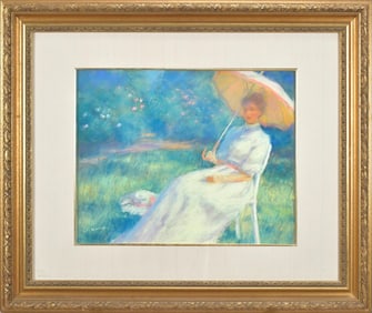 GREGORY FRANK HARRIS PASTEL, IN THE SHADE.