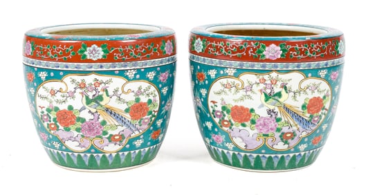 PR. 20TH C. JAPANESE PORCELAIN JARDINIERES.