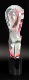 DINO ROSIN GLASS SCULPTURE, FIGURE.
