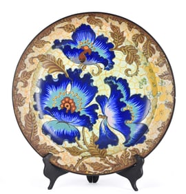 ANTIQUE GOUDA POTTERY CHARGER, WK.