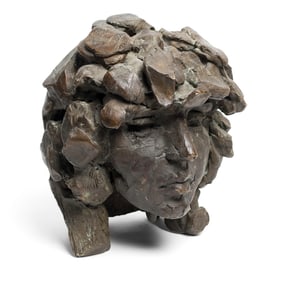KEES VERKADE BRONZE, BUST PORTRAIT.