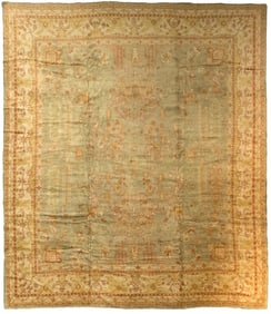 FINE VINTAGE TURKISH OUSHAK ROOM RUG.
