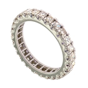 PLATINUM SINGLE CUT DIAMOND ETERNITY BAND.