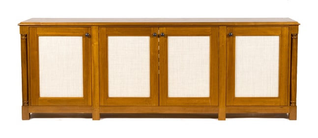 CONTEMPORARY CUSTOM TEAK CABINET.