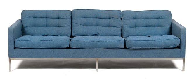 VINTAGE FLORENCE KNOLL THREE CUSHION SOFA.