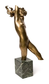 ADOLPH ALEXANDER WEINMAN BRONZE, ON NIMBLE TOE.