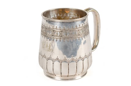 19TH C. ENGLISH STERLING TANKARD.
