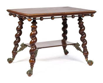 19TH C. VICTORIAN LIBRARY TABLE.