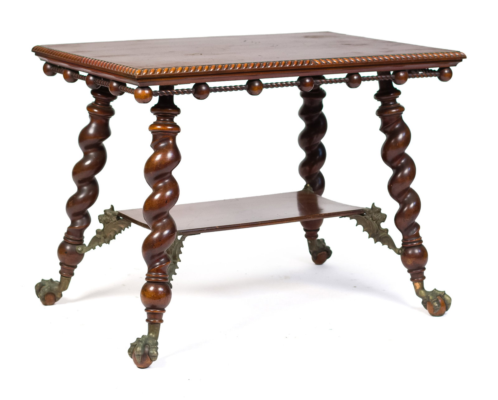 19TH C. VICTORIAN LIBRARY TABLE. (1 of 11)
