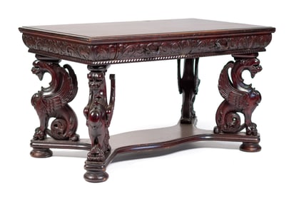 RENAISSANCE REVIVAL GRIFFIN TABLE, HORNER ATTRIB.