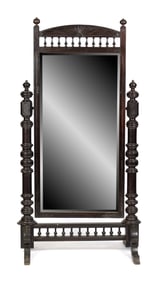 19TH C. VICTORIAN CHEVAL MIRROR.