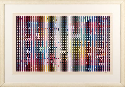 LARGE YAACOV AGAM SIGNED SERIGRAPH.